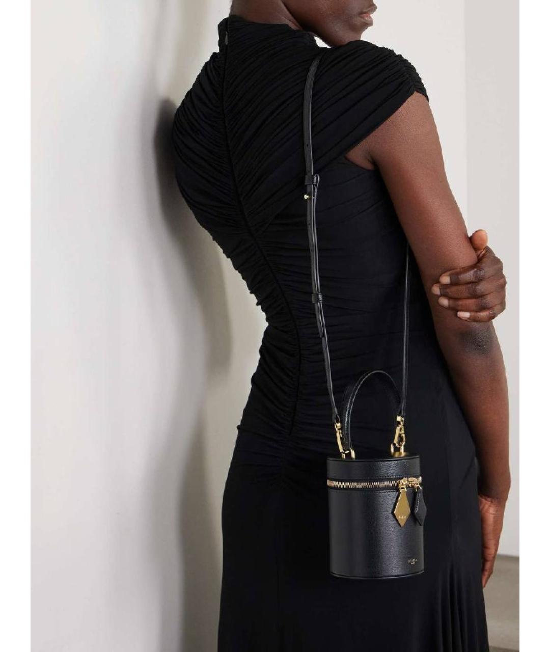 ALAIA Черная кожаная сумка через плечо, фото 4