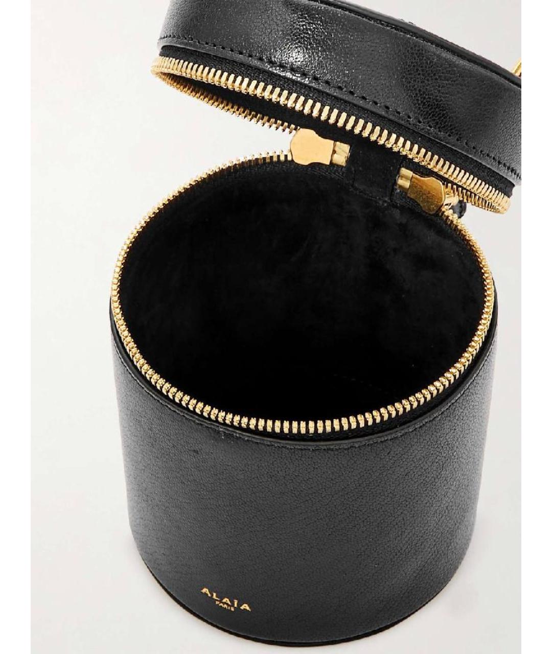 ALAIA Черная кожаная сумка через плечо, фото 3