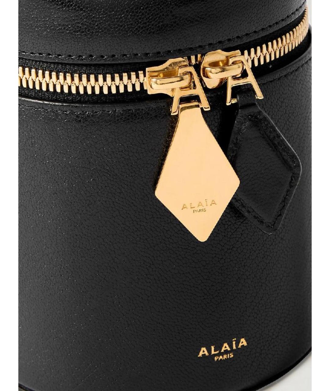 ALAIA Черная кожаная сумка через плечо, фото 5