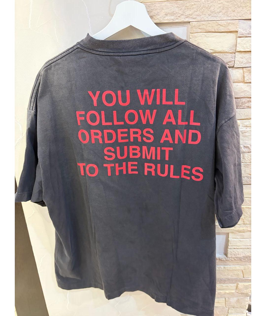 Saint Michael Черная хлопковая футболка, фото 2