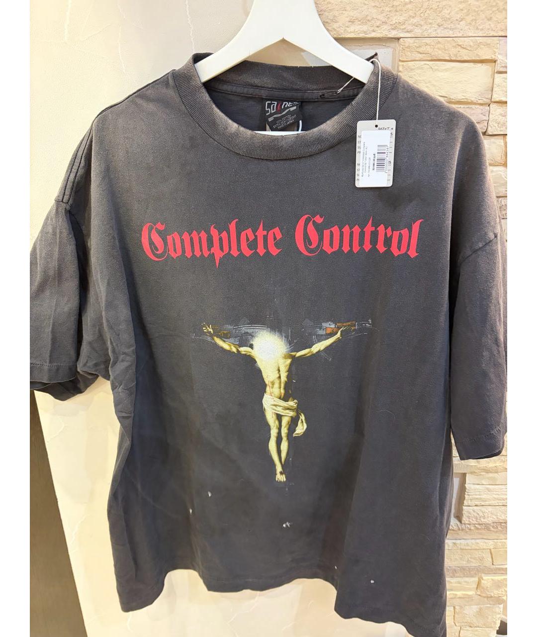 Saint Michael Черная хлопковая футболка, фото 5