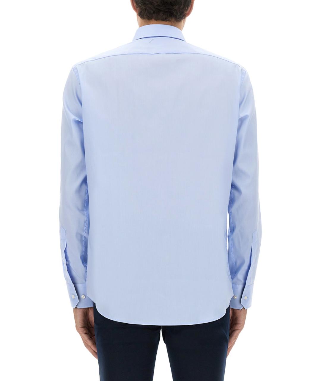 HUGO BOSS Синяя хлопковая кэжуал рубашка, фото 3