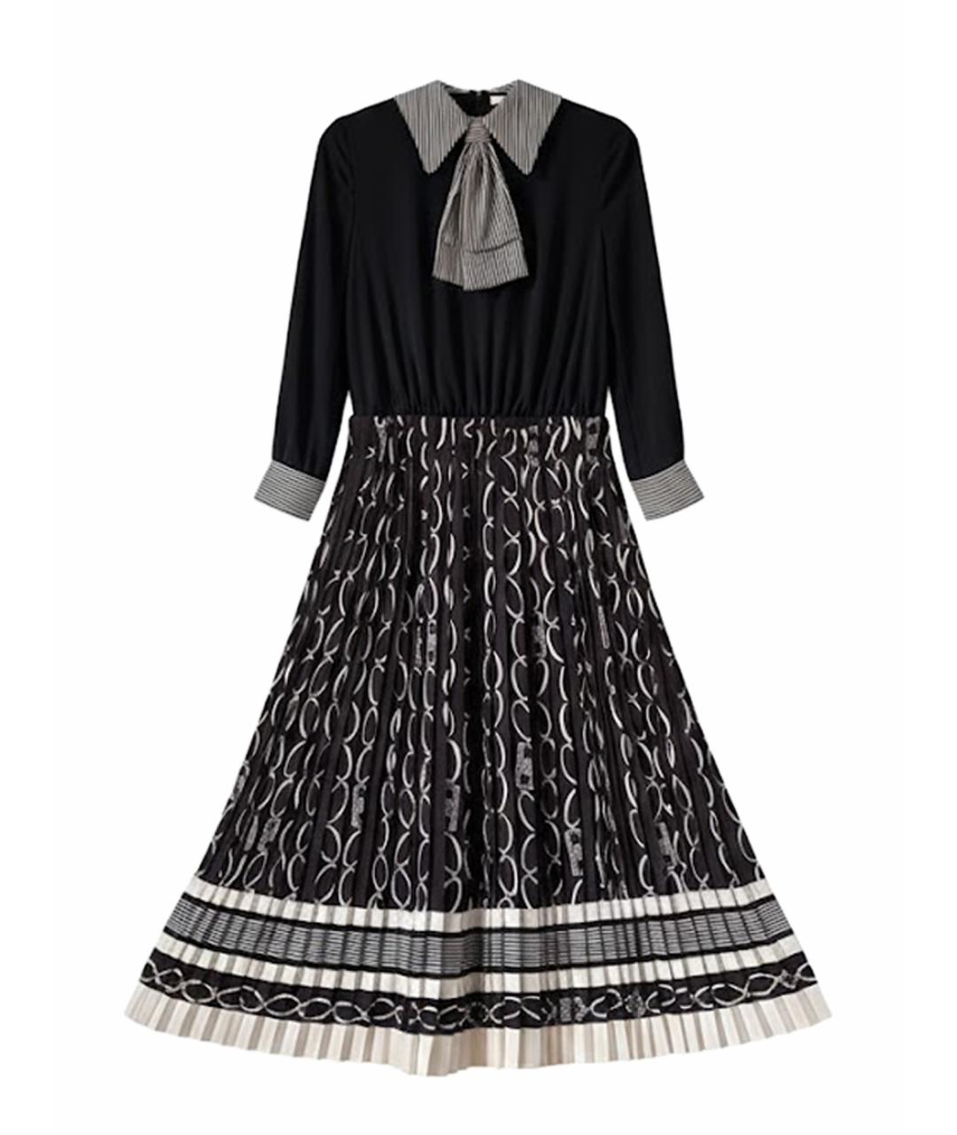 ELISABETTA FRANCHI Черное полиэстеровое вечернее платье, фото 1