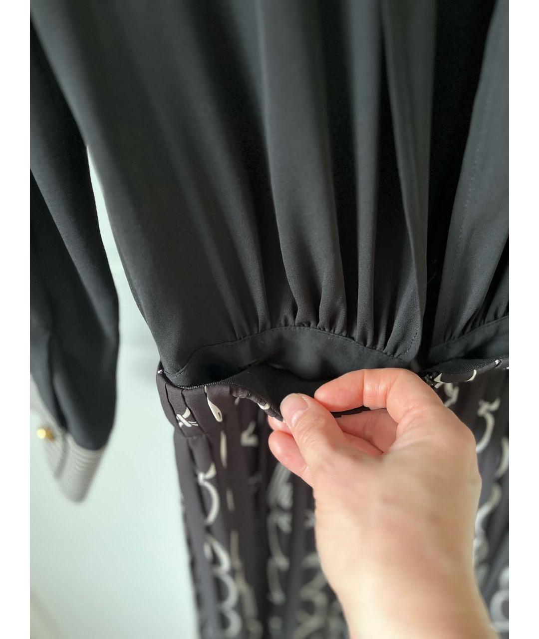 ELISABETTA FRANCHI Черное полиэстеровое вечернее платье, фото 5