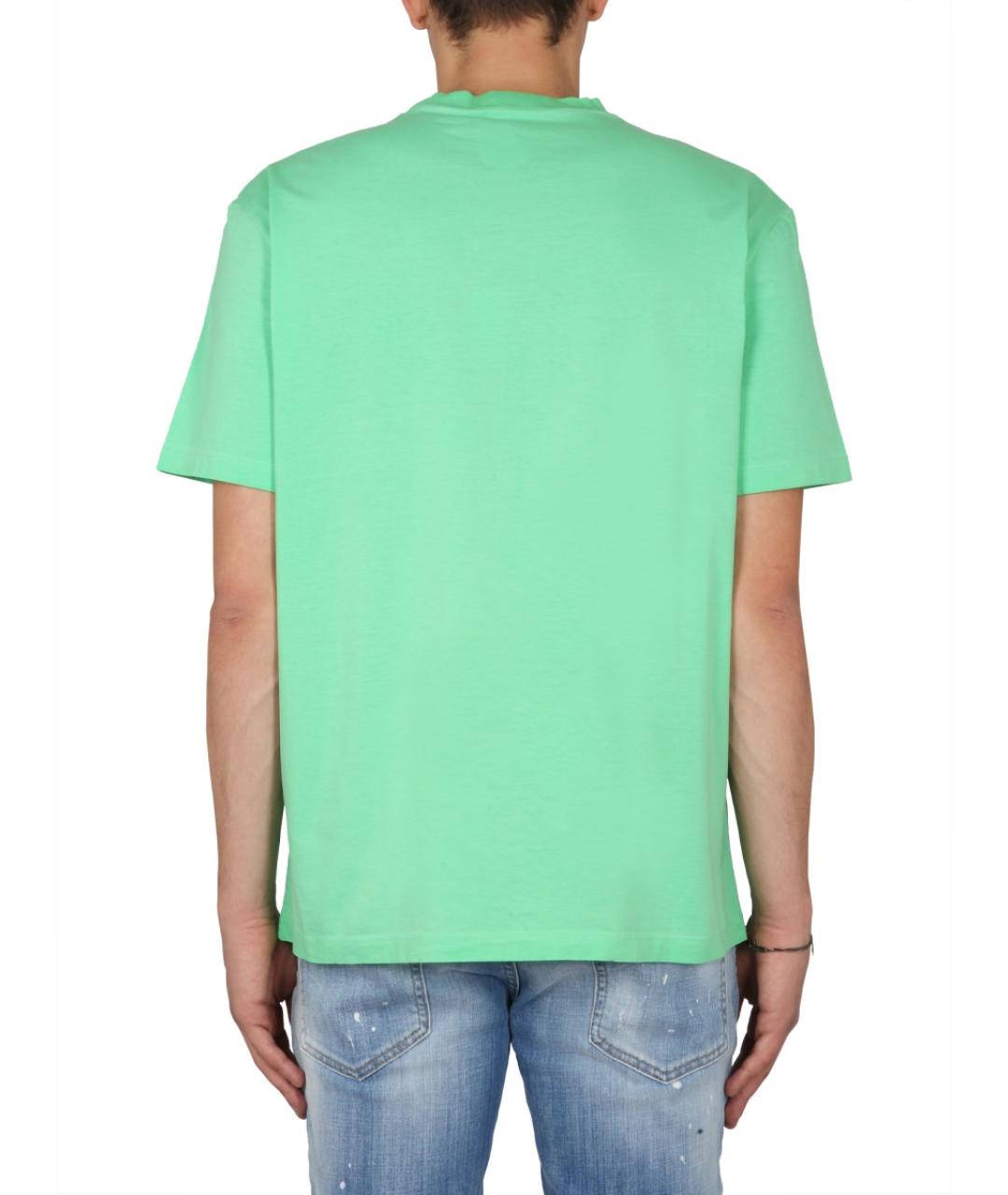 DSQUARED2 Зеленая хлопковая футболка, фото 4