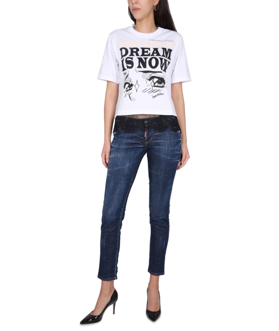 DSQUARED2 Белая хлопковая футболка, фото 3