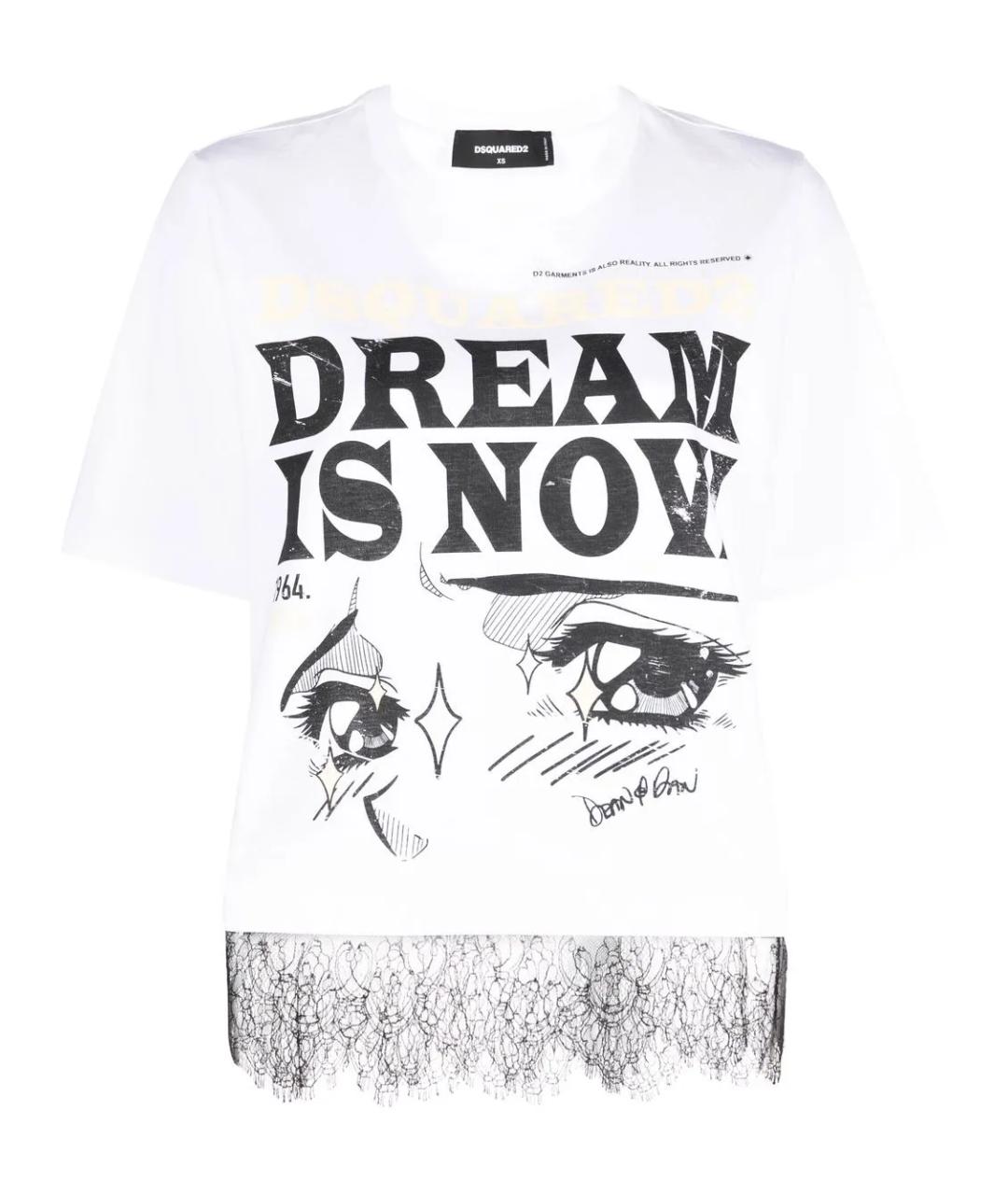 DSQUARED2 Белая хлопковая футболка, фото 1