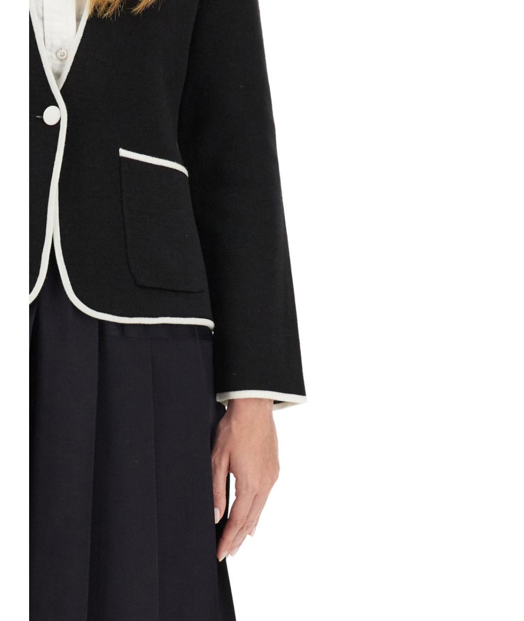 THOM BROWNE Черный шерстяной жакет/пиджак, фото 5