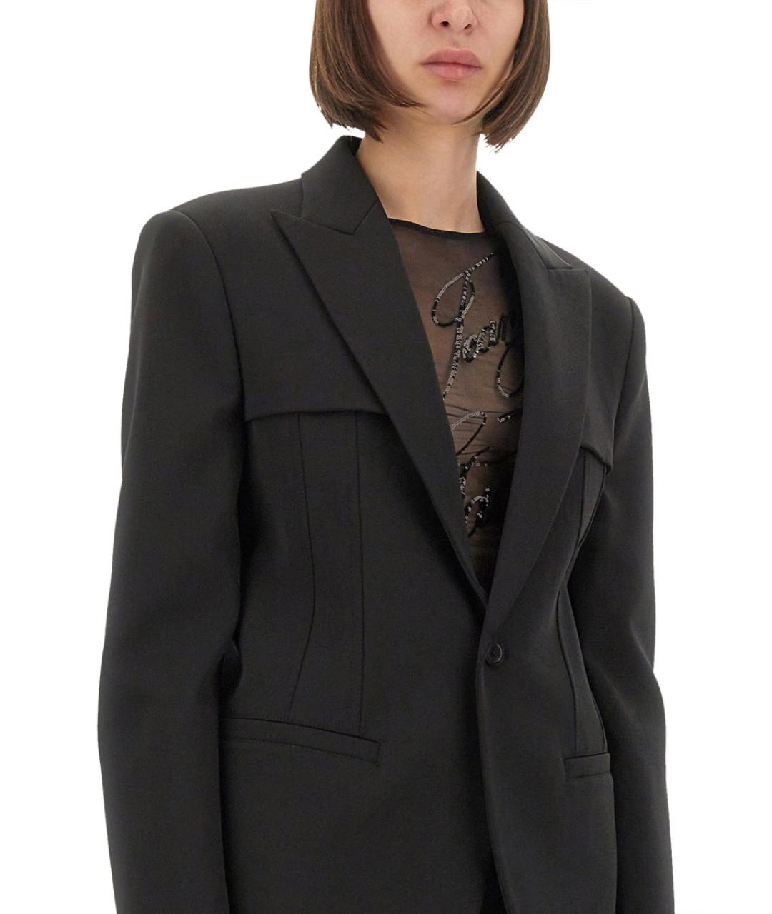 JEAN PAUL GAULTIER Черный полиамидовый жакет/пиджак, фото 4