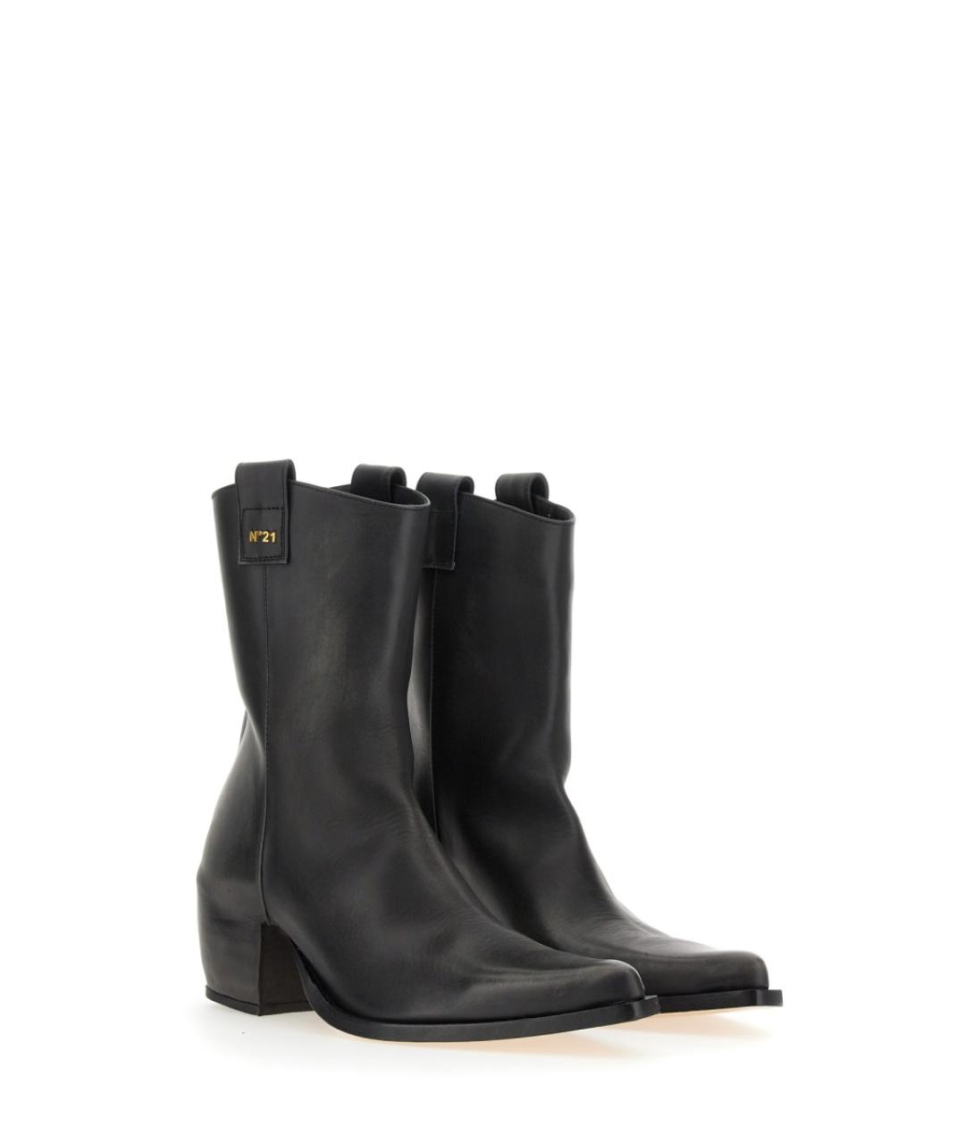 NO. 21 Черные кожаные ботинки, фото 2