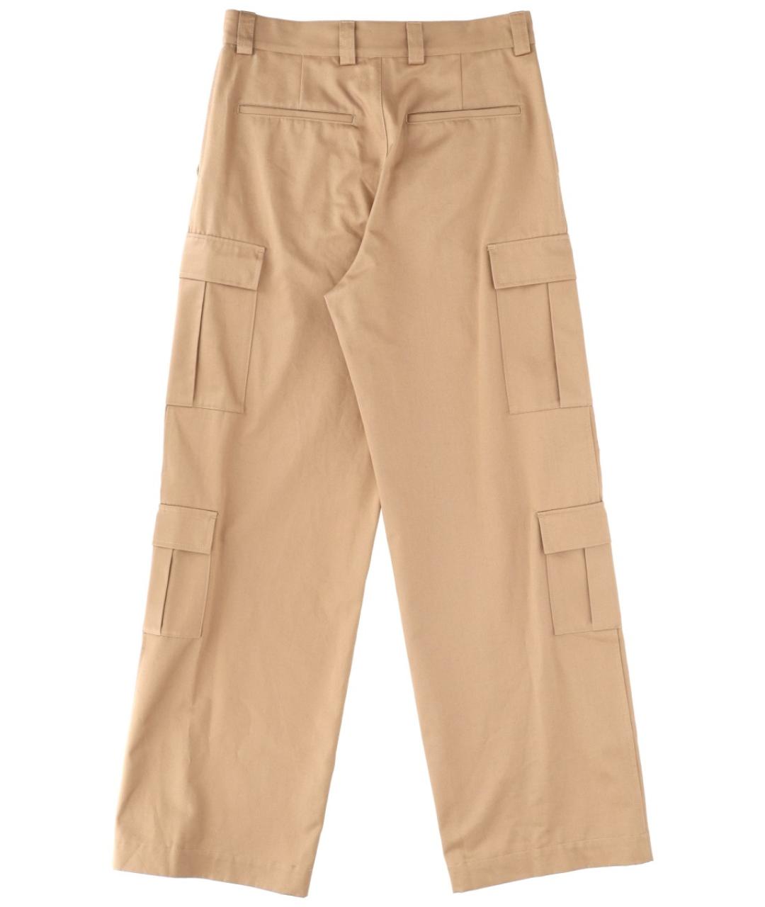 MSGM Бежевые хлопковые повседневные брюки, фото 2