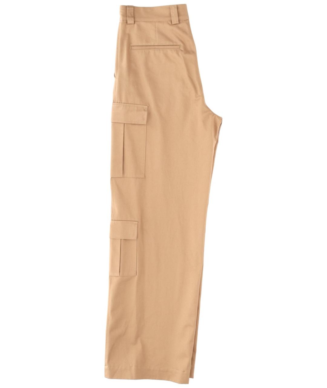 MSGM Бежевые хлопковые повседневные брюки, фото 3