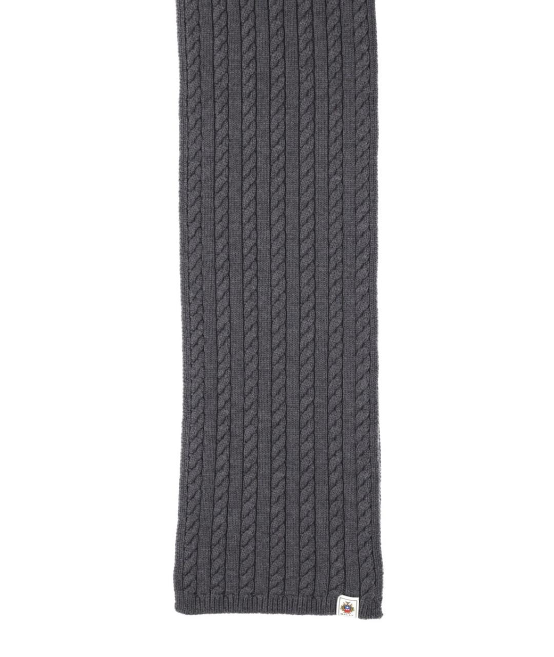 BALLY Серый шерстяной шарф, фото 2