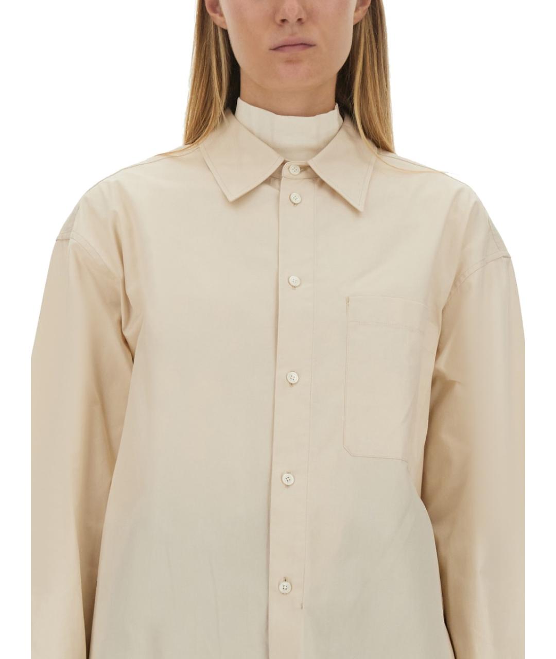 LEMAIRE Белая хлопковая рубашка, фото 4