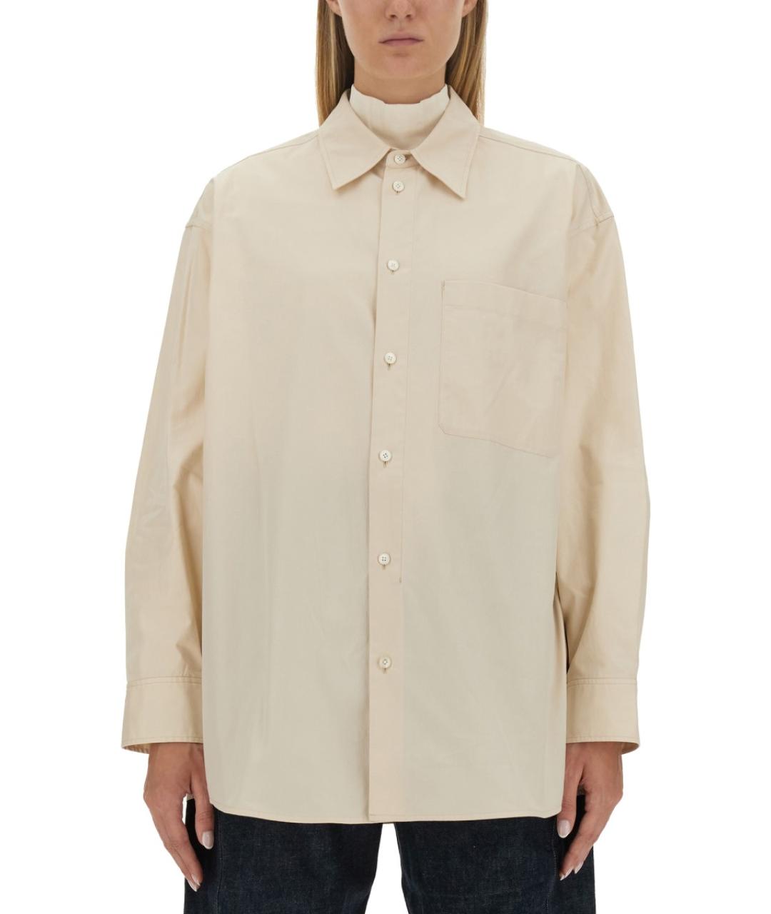 LEMAIRE Белая хлопковая рубашка, фото 5