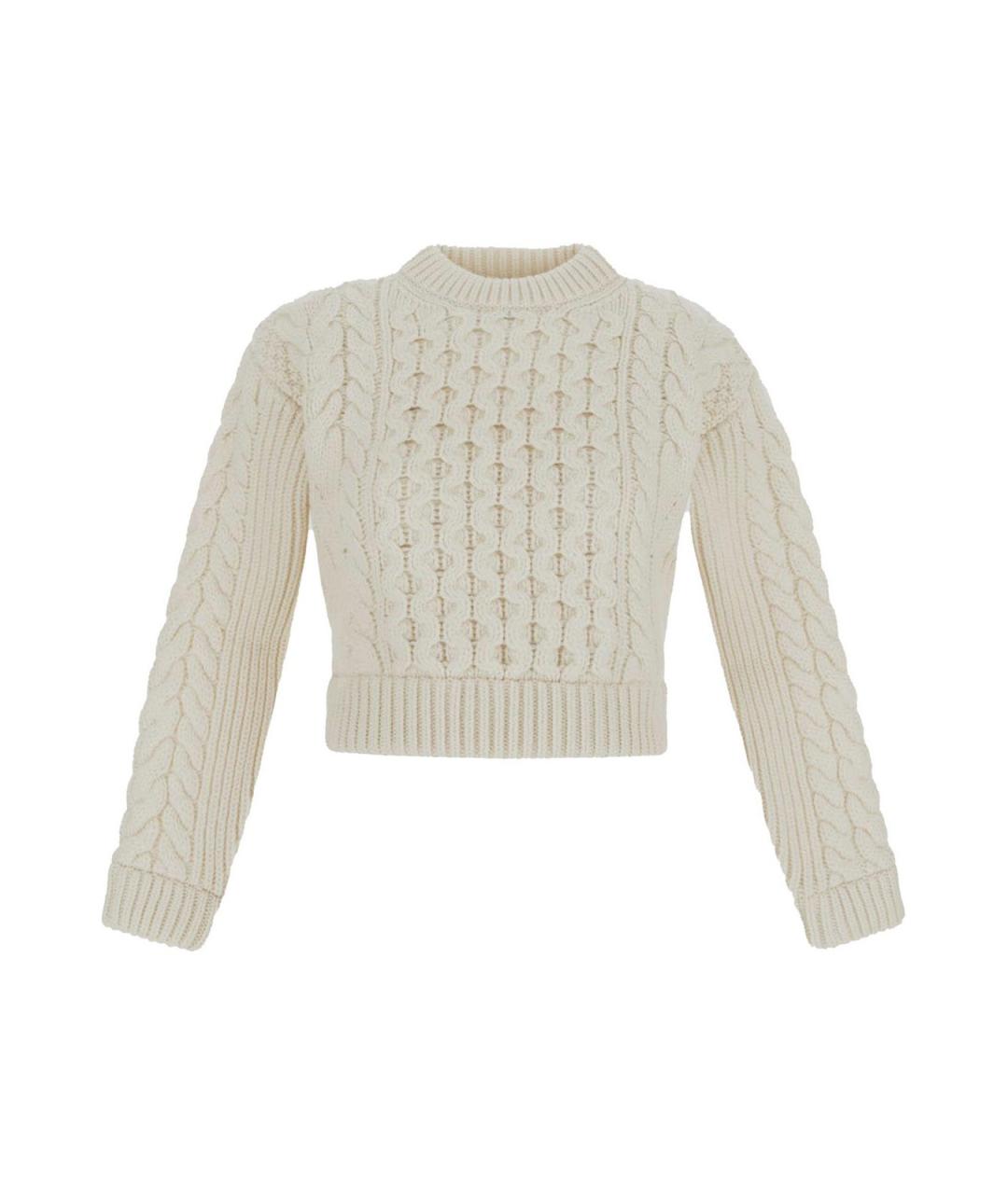 PATOU Белый шерстяной джемпер / свитер, фото 1