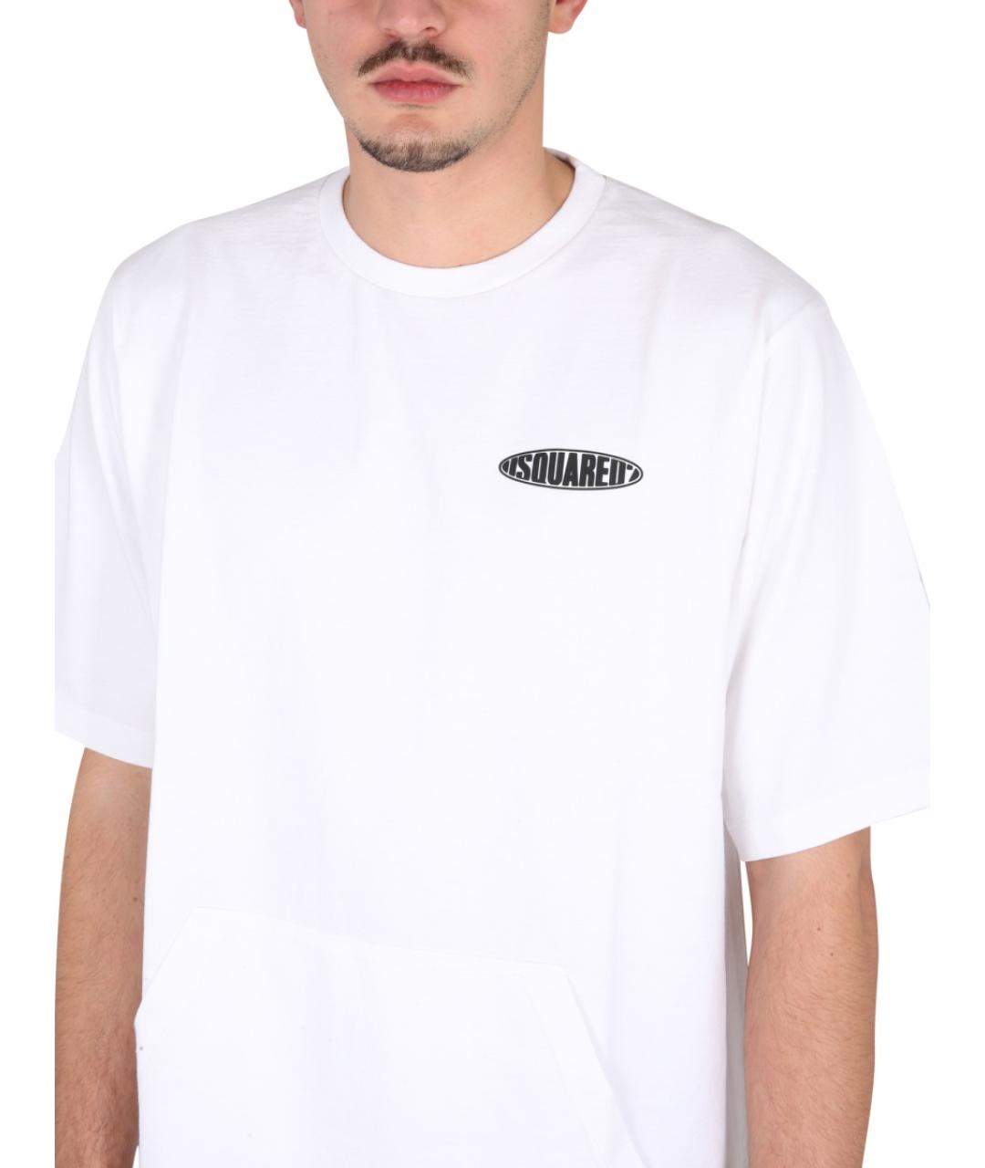DSQUARED2 Белая хлопковая футболка, фото 5