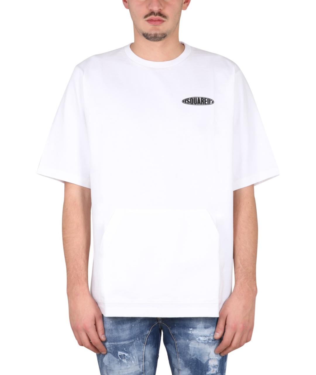 DSQUARED2 Белая хлопковая футболка, фото 2
