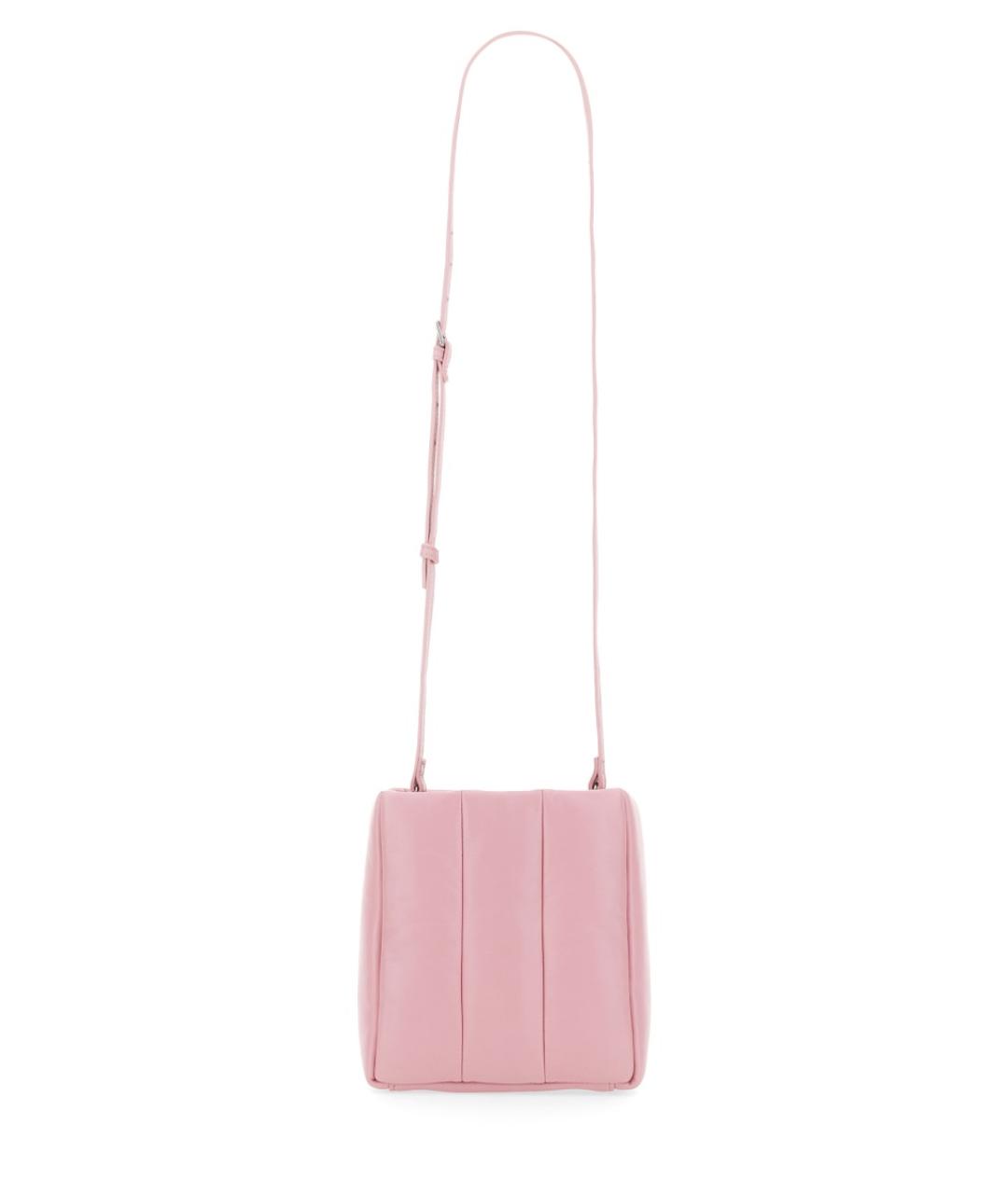 STAND Розовая кожаная сумка через плечо, фото 3