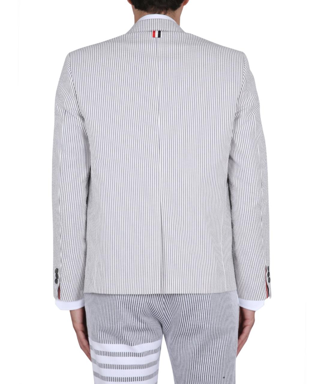 THOM BROWNE Серый хлопковый пиджак, фото 5