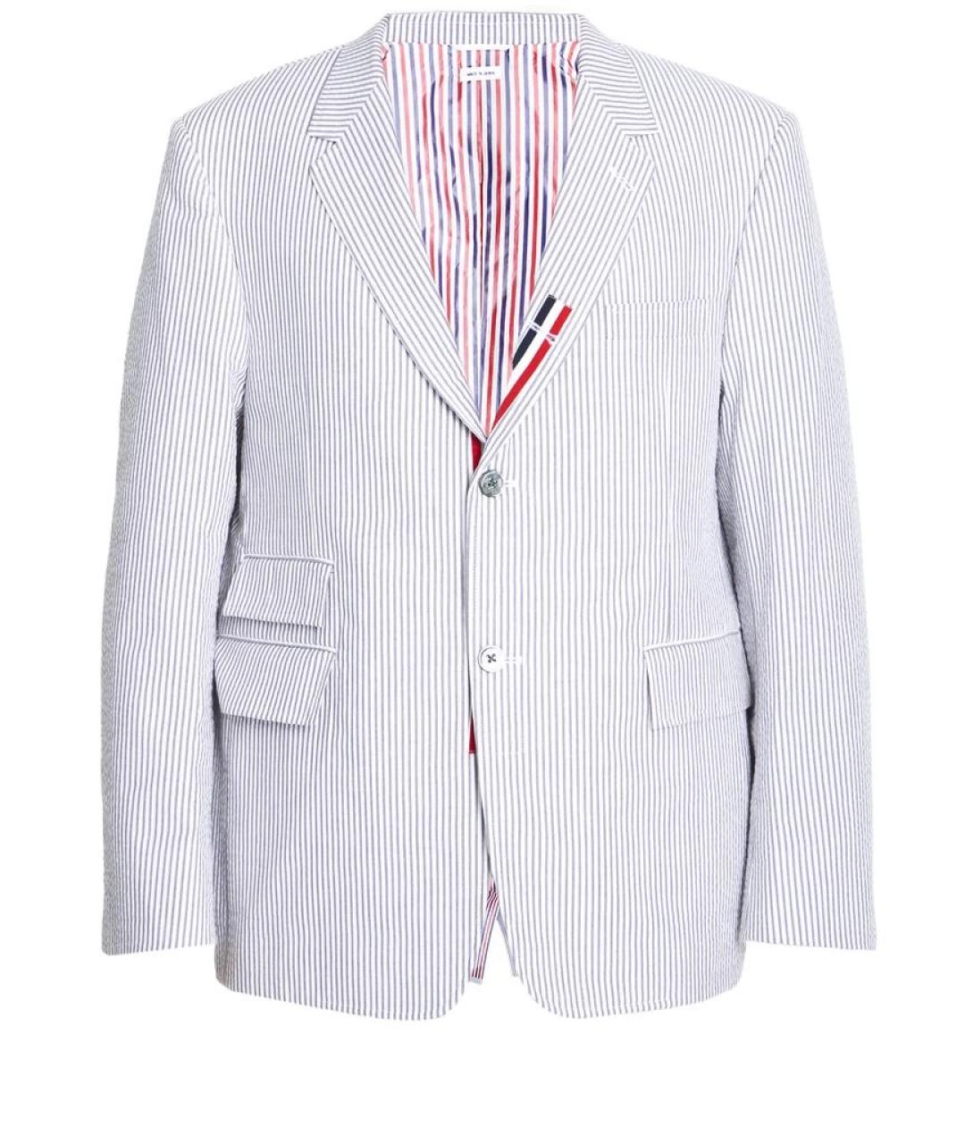 THOM BROWNE Серый хлопковый пиджак, фото 1