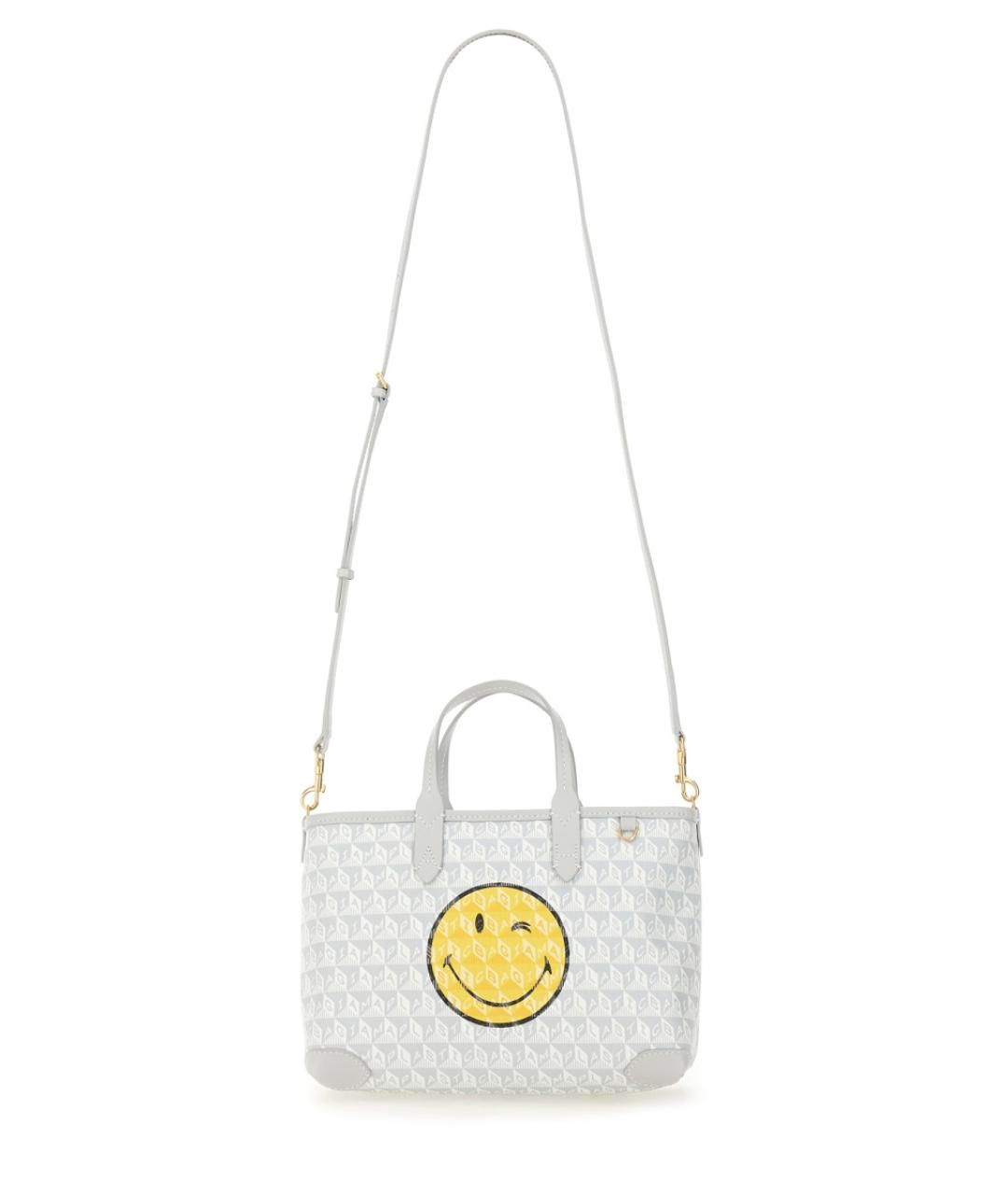 ANYA HINDMARCH Серая кожаная сумка тоут, фото 2