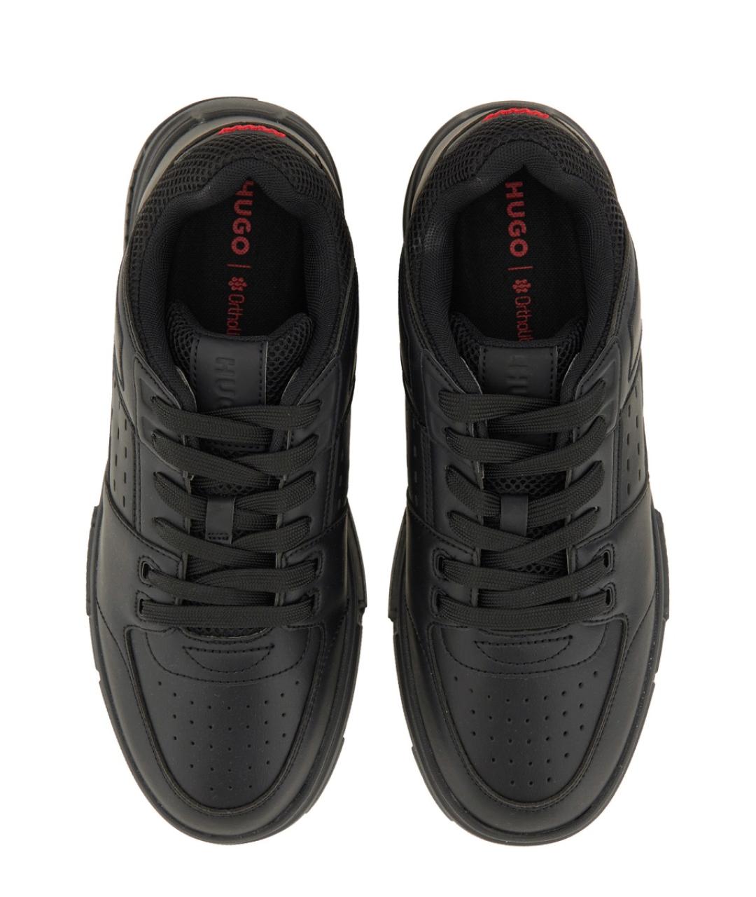 HUGO Черные синтетические низкие кроссовки / кеды, фото 6