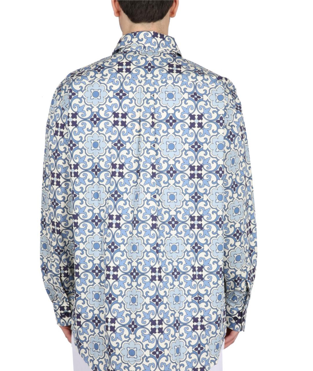 Drole de Monsieur Синяя хлопковая кэжуал рубашка, фото 3