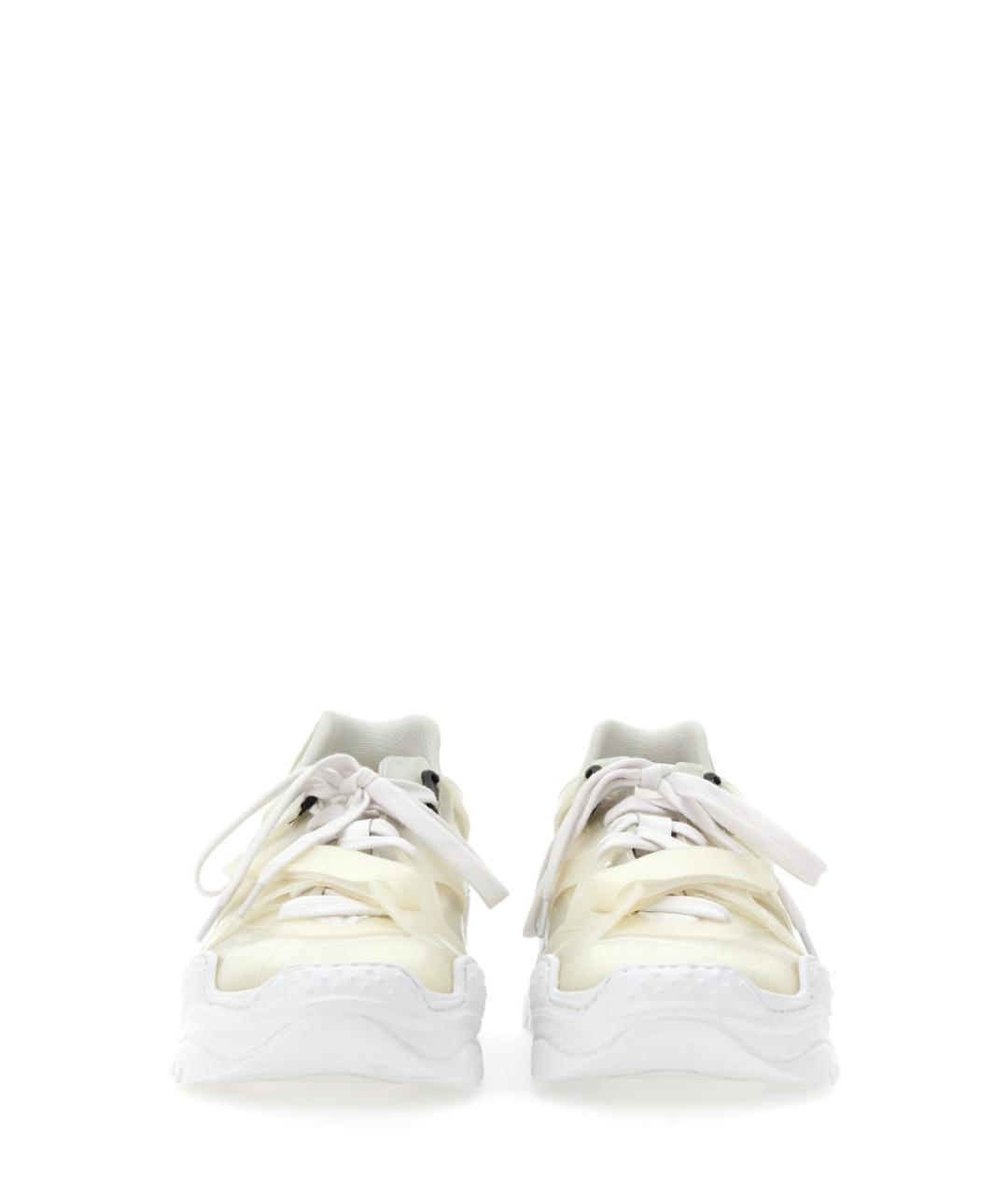 NO. 21 Белые синтетические низкие кроссовки / кеды, фото 4