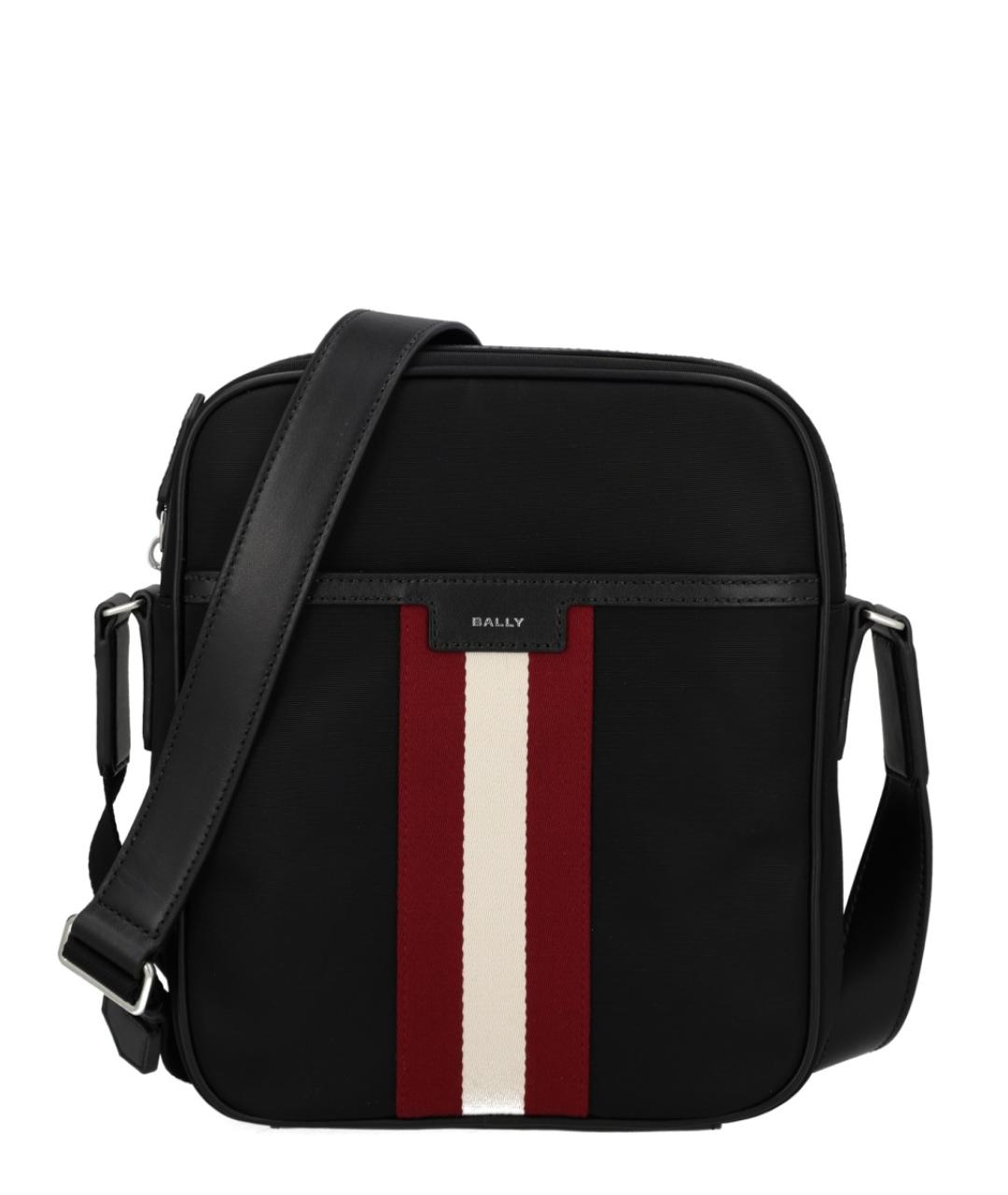 BALLY Черная синтетическая сумка на плечо, фото 1