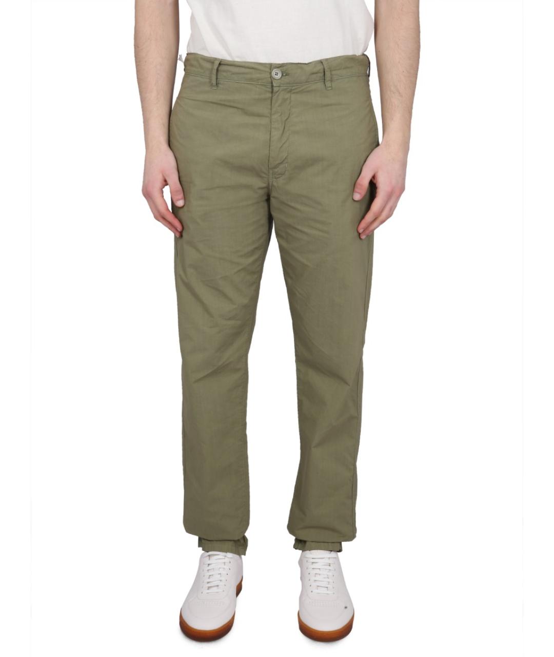 ASPESI Зеленые хлопковые повседневные брюки, фото 5