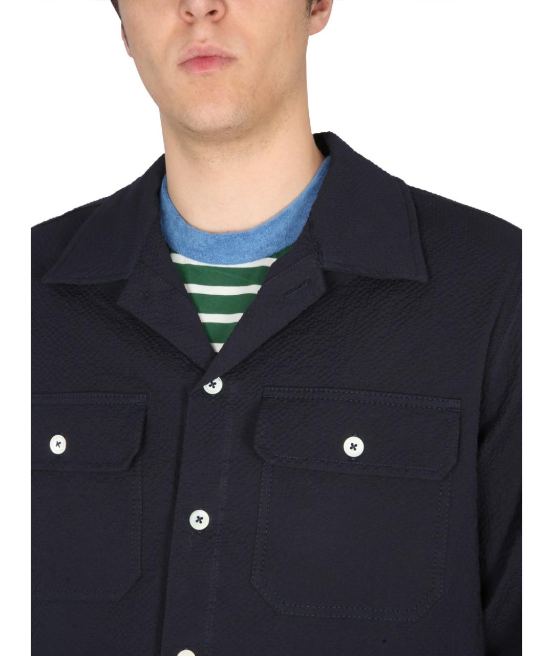 HOWLIN Синяя хлопковая кэжуал рубашка, фото 4