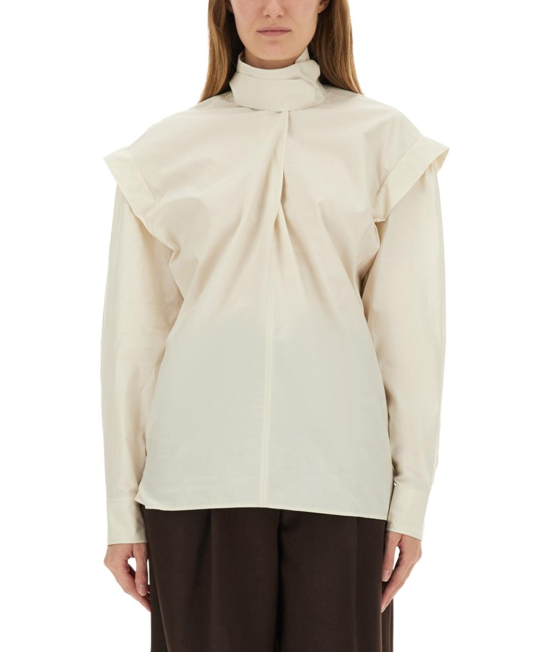 LEMAIRE Бежевая хлопковая рубашка, фото 5