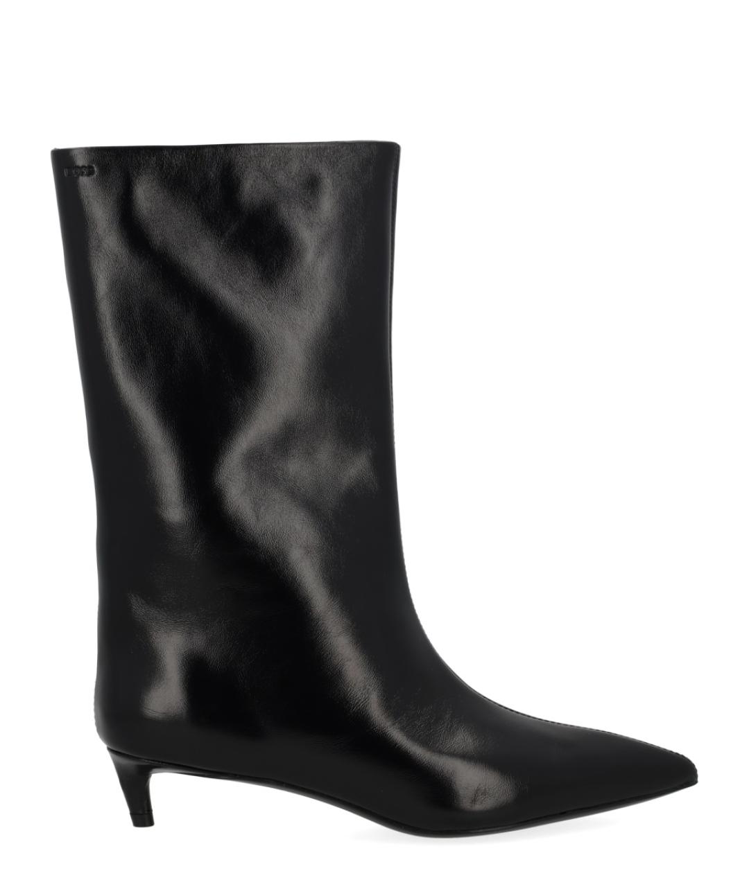 HUGO BOSS Черные кожаные сапоги, фото 1
