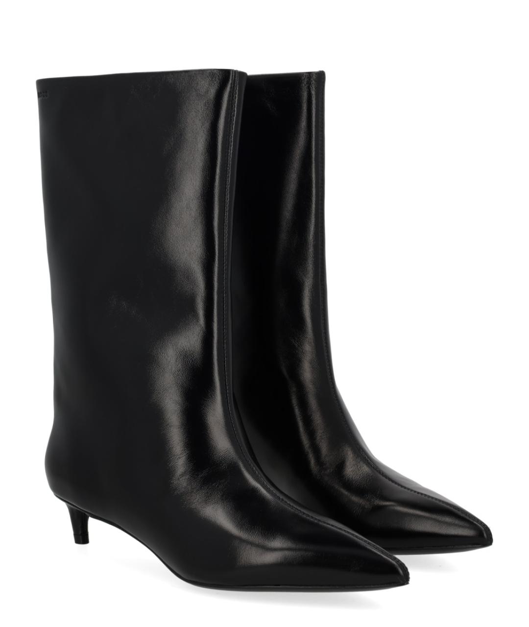 HUGO BOSS Черные кожаные сапоги, фото 2