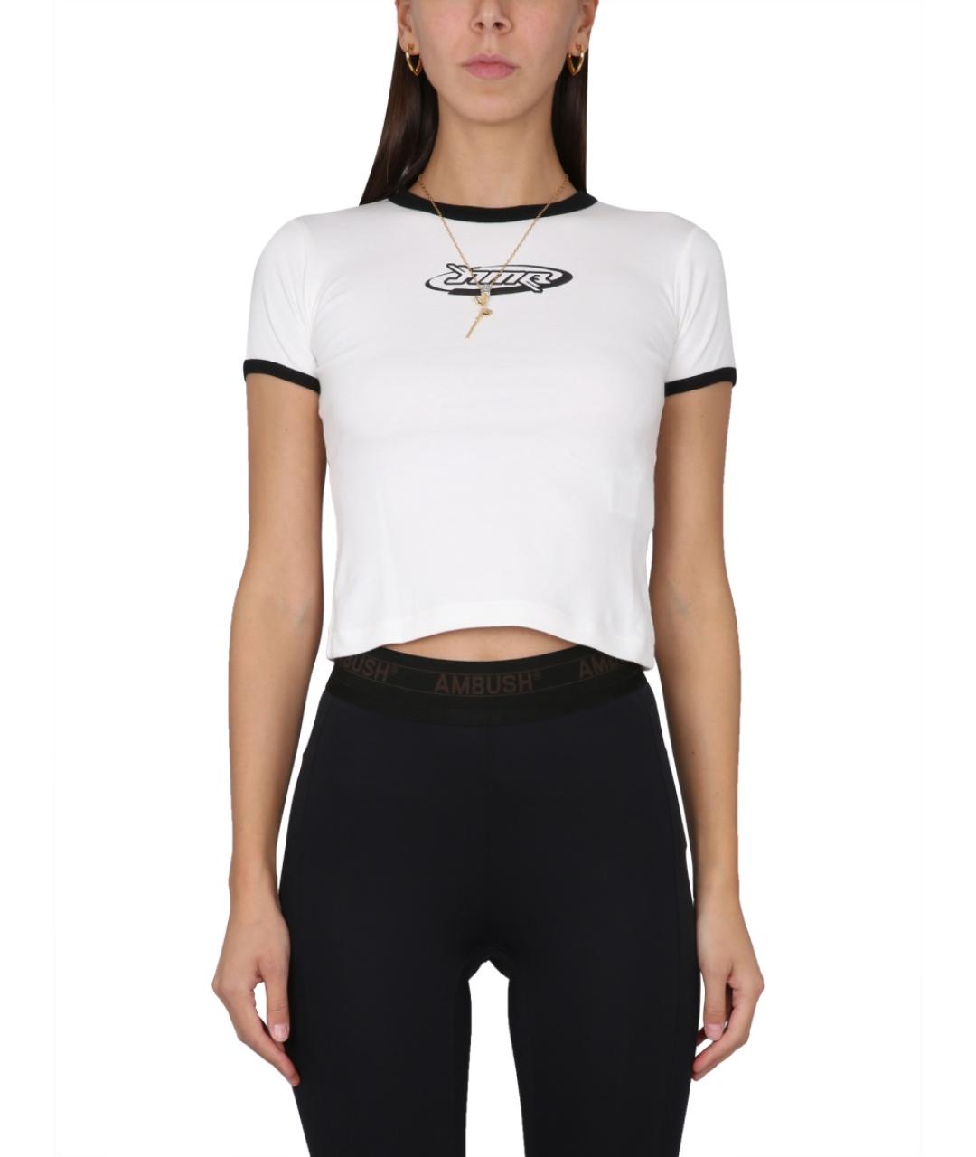 AMBUSH Белая хлопковая футболка, фото 2