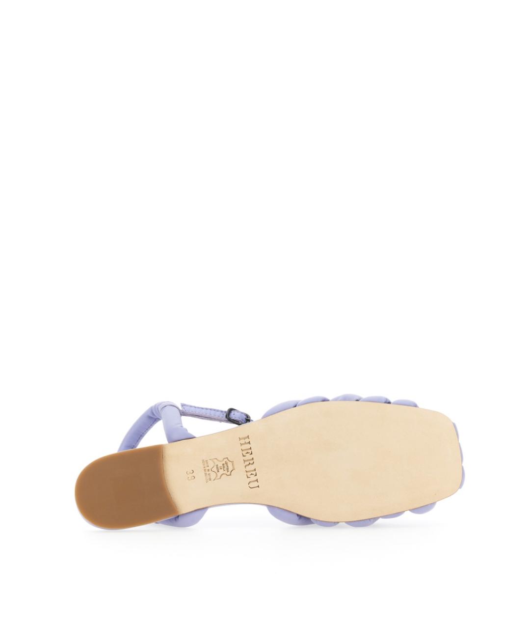 HEREU Фиолетовые кожаные сандалии, фото 5