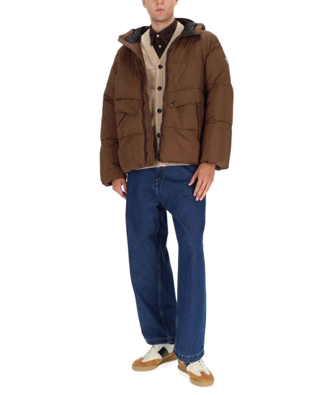 PS BY PAUL SMITH Коричневый полиэстеровый пуховик, фото 2