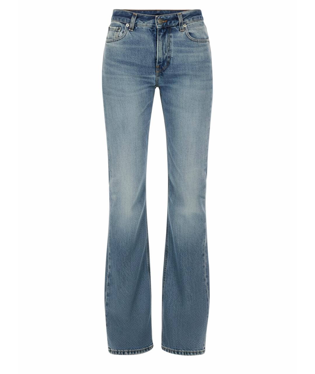 HAIKURE Синие хлопковые джинсы клеш, фото 1