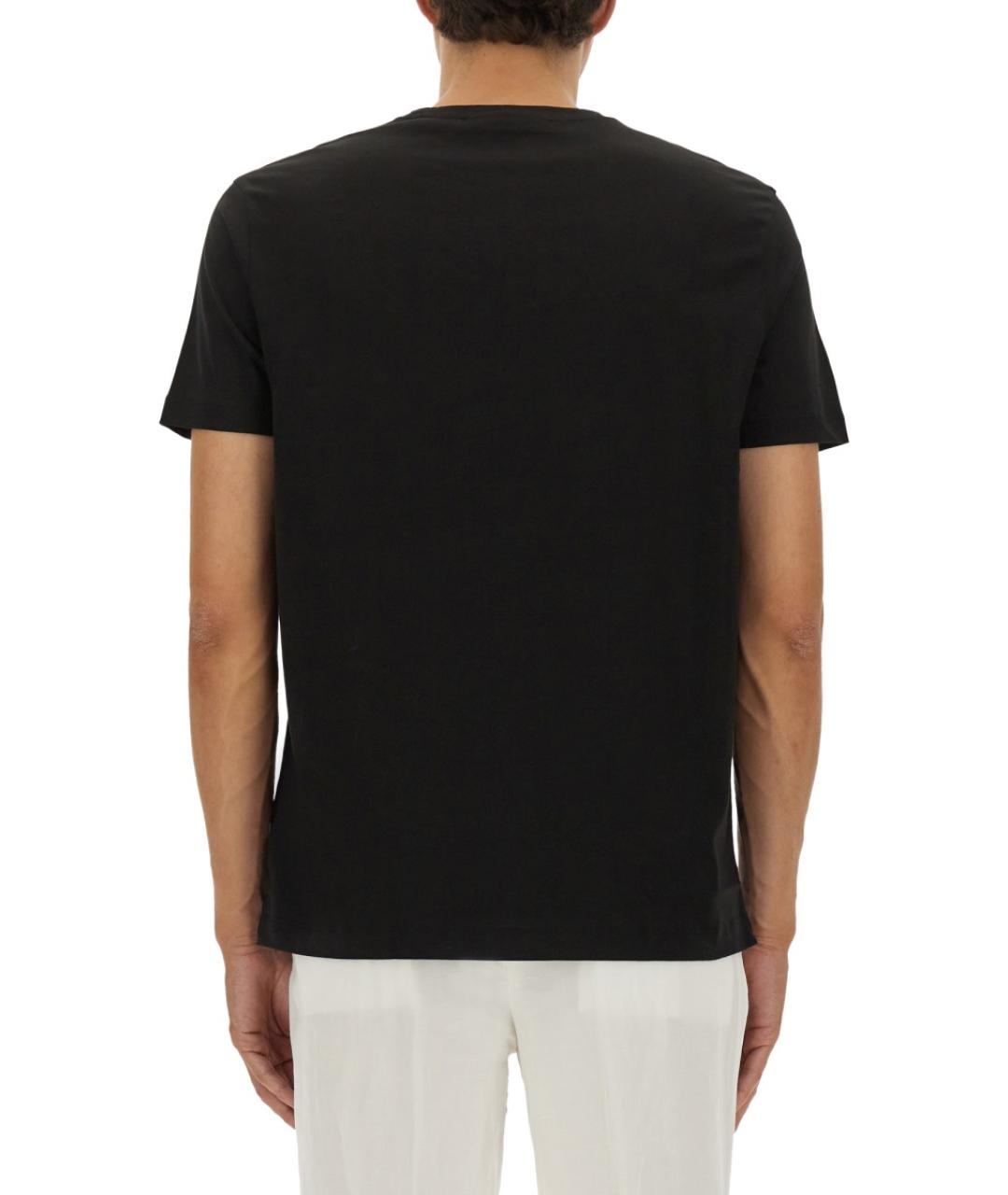 HUGO BOSS Черная хлопковая футболка, фото 3