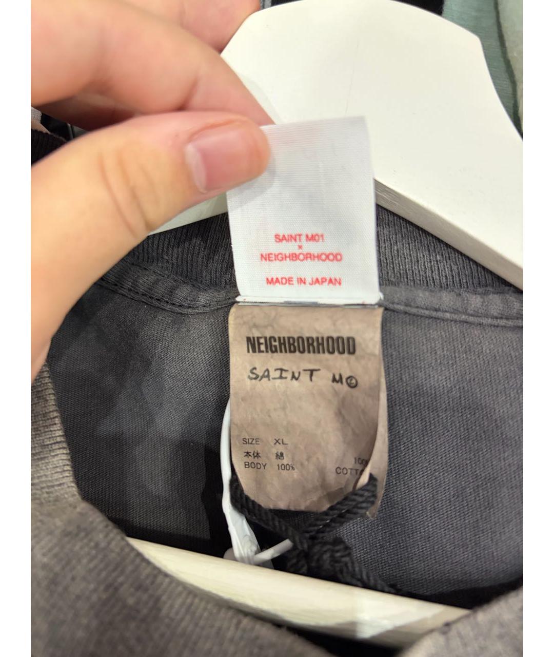 Saint Michael Черная хлопковая футболка, фото 4