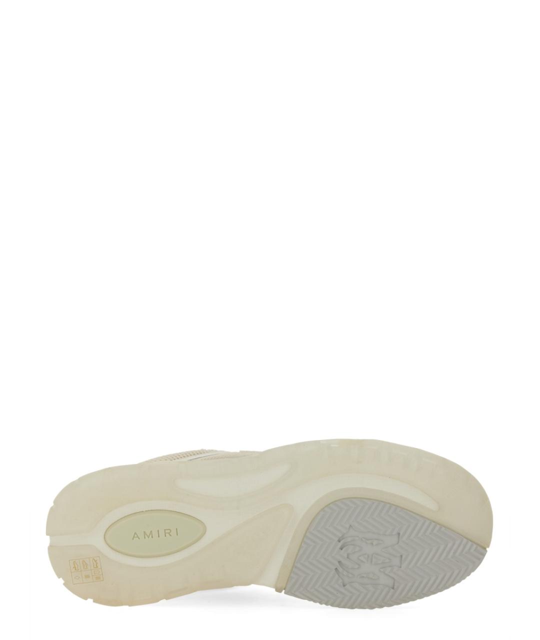 AMIRI Белые кожаные низкие кроссовки / кеды, фото 3