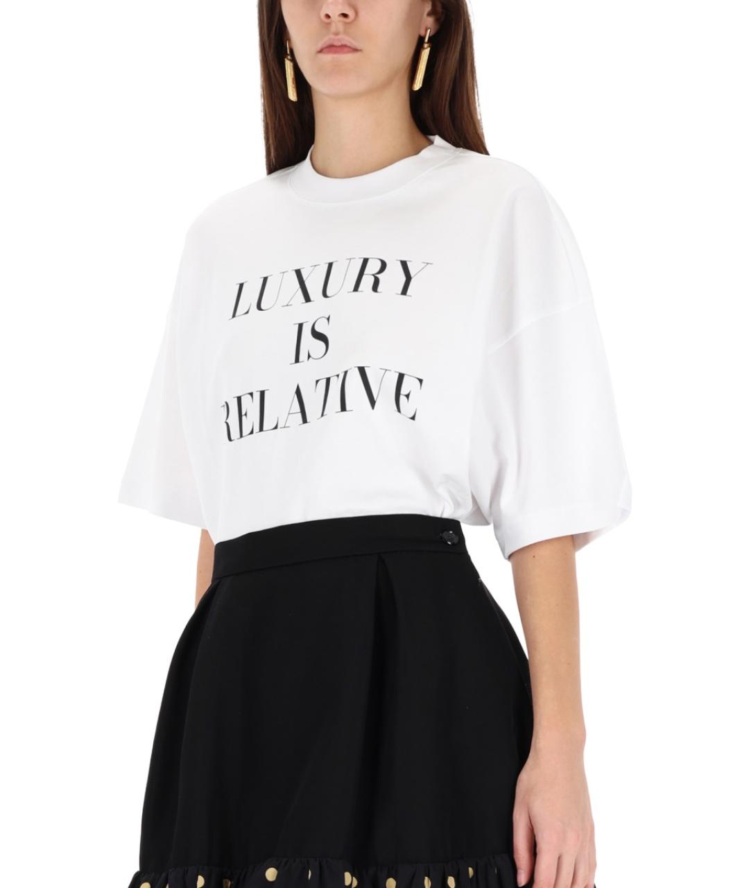 MOSCHINO Белая хлопковая футболка, фото 4