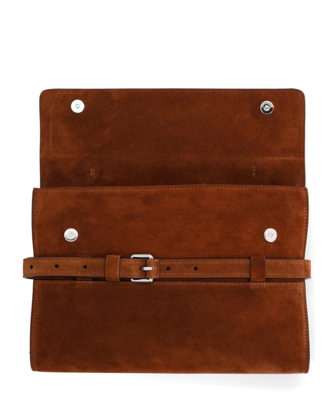 MOSCHINO Коричневый кожаный портфель, фото 3