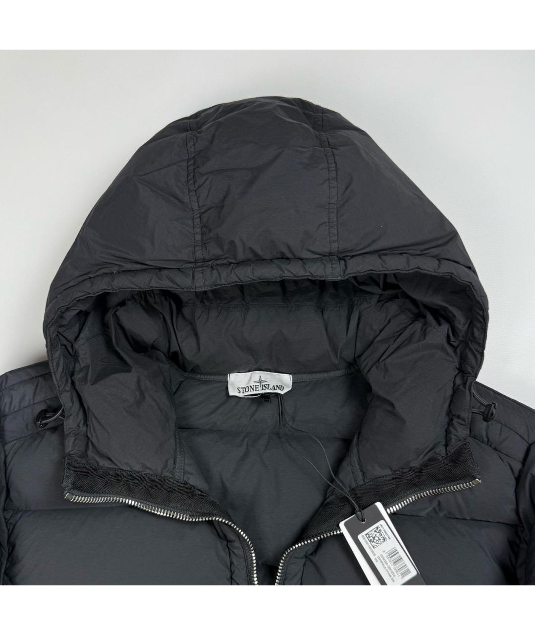 STONE ISLAND Черный пуховик, фото 3
