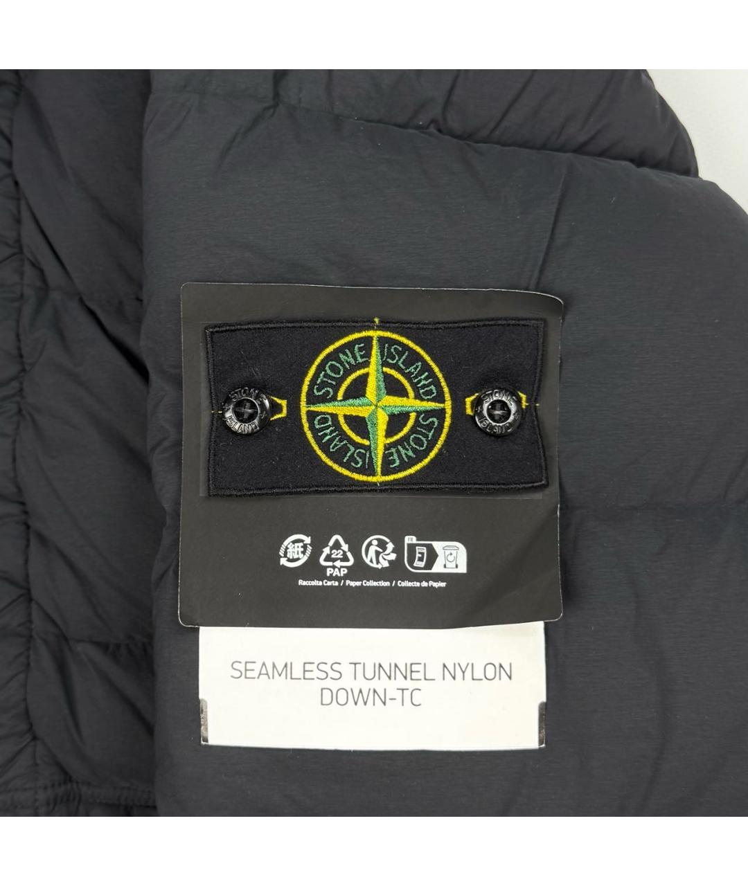 STONE ISLAND Черный пуховик, фото 4