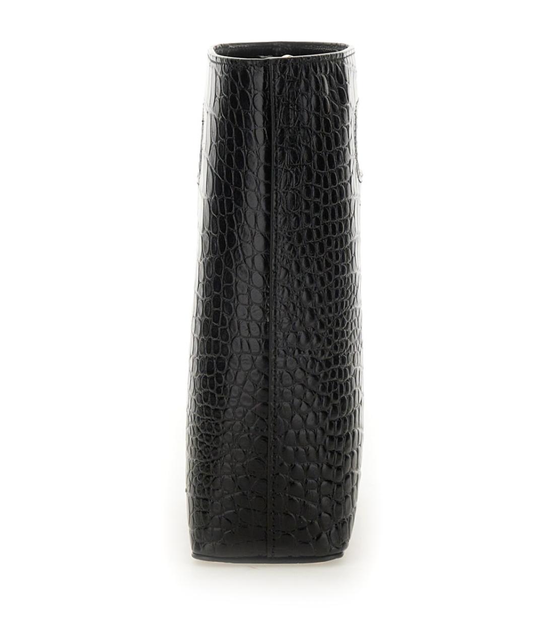 NO. 21 Черная кожаная сумка тоут, фото 4