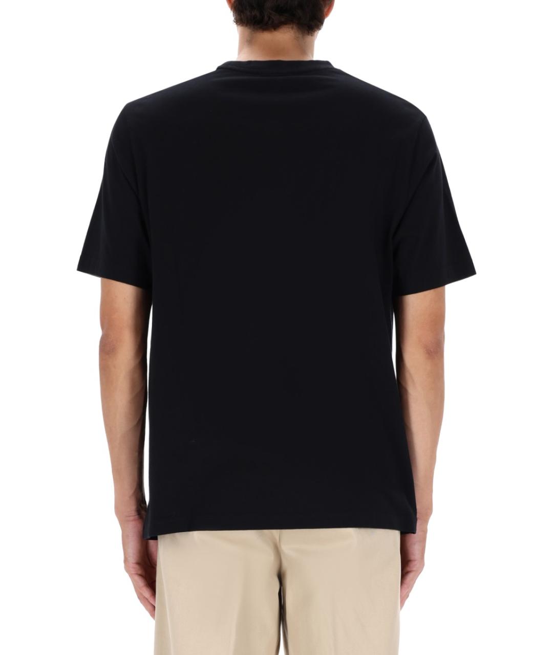 MAISON KITSUNE Черная хлопковая футболка, фото 3