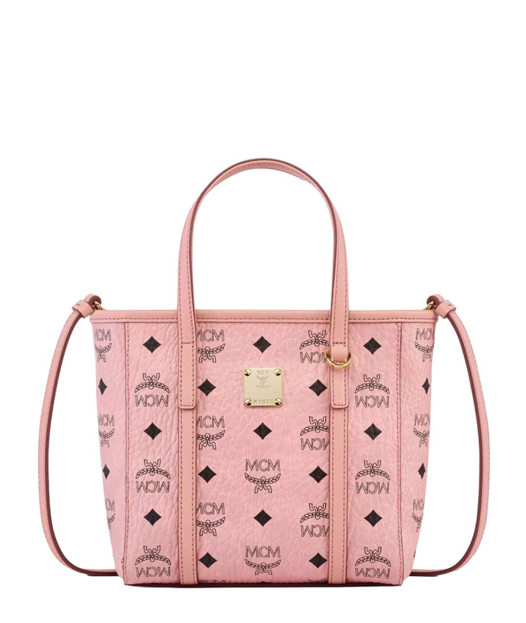 MCM Розовая сумка тоут из искусственной кожи, фото 1
