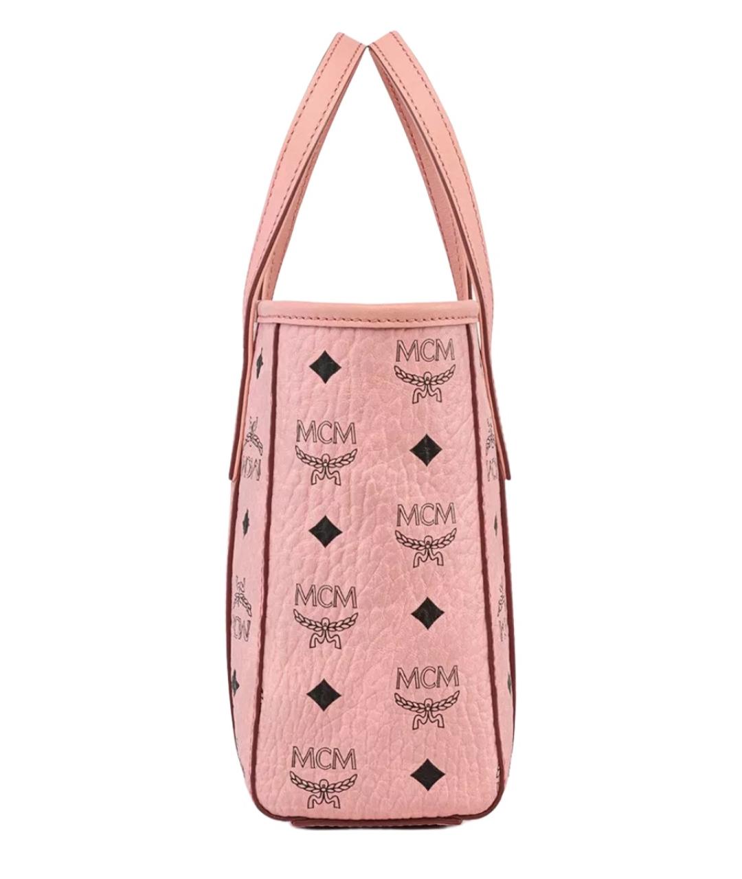 MCM Розовая сумка тоут из искусственной кожи, фото 3